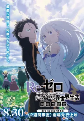 โปสเตอร์ Re:Zero kara Hajimeru Isekai Seikatsu Season 3 รีเซทชีวิต ฝ่าวิกฤติต่างโลก ภาค 3 ตอนที่ 1-16 ซับไทย ดูอนิเมะออนไลน์