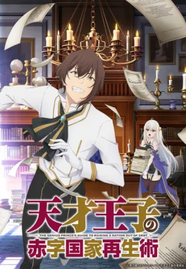 โปสเตอร์ Tensai Ouji no Akaji Kokka Saiseijutsu บูรณะมันวุ่นวาย ขายชาติเลยแล้วกัน ตอนที่ 1-12 ซับไทย ดูอนิเมะออนไลน์